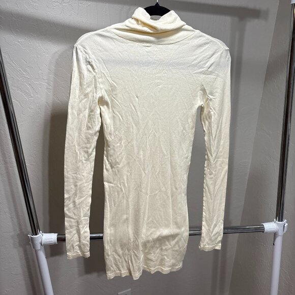 Michael Stars Cream Soft Knit Turtleneck Long Sleeve Top – Women’s One Size - Picture 2 of 4
